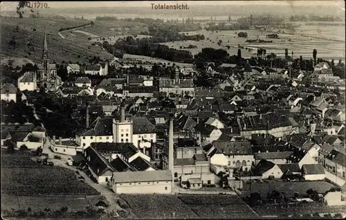 Ak Mutzig Bas Rhin, Gesamtansicht der Ortschaft