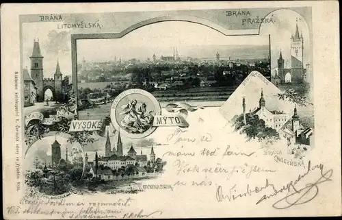 Ak Vysoké Mýto Hohenmaut Hohenmauth Region Pardubice, Brana Litomyslska, Prazska, Gymnasium