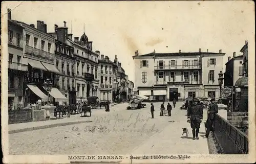 Ak Mont de Marsan Landes, Rue de l'Hotel de Ville