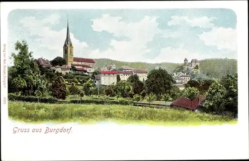 Ak Burgdorf Kanton Bern, Ortsansicht, Kirche