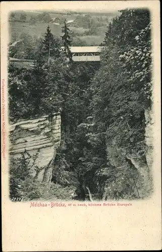 Ak Halbkanton Obwalden, Melchaa Brücke, Landschaft