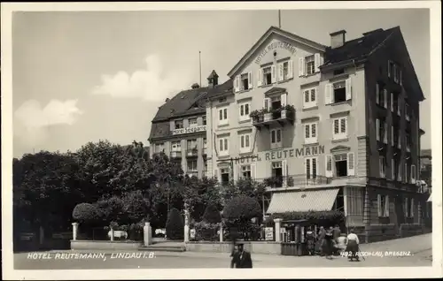 Ak Lindau am Bodensee Schwaben, Hotel Reutemann, Hotel Seegarten