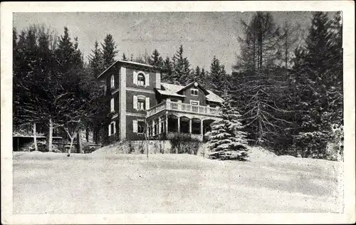 Ak Hersbruck in Mittelfranken, Steinberghaus im Winter