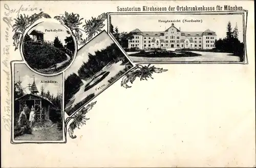 Ak Kirchseeon in Oberbayern, Sanatorium der Ortskrankenkasse München, Almhütte