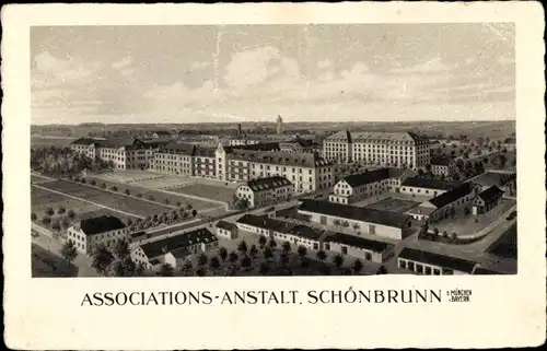Ak Schönbrunn Röhrmoos in Oberbayern, Associations Anstalt