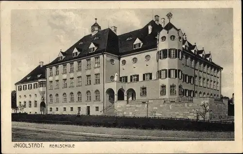 Ak Ingolstadt an der Donau Oberbayern, Realschule