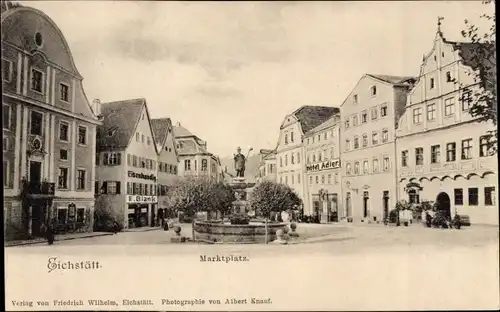 Ak Eichstätt in Oberbayern, Marktplatz, Hotel Adler