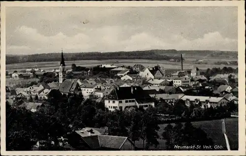 Ak Neumarkt Sankt Veit an der Rott Oberbayern, Totalansicht der Ortschaft