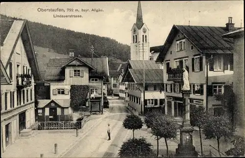 Ak Oberstaufen im Allgäu, Lindauerstraße