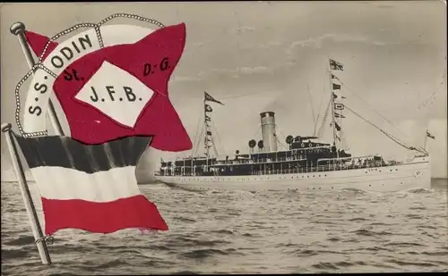 Ak Dampfer SS Odin, Reederei Braeunlich Stettin