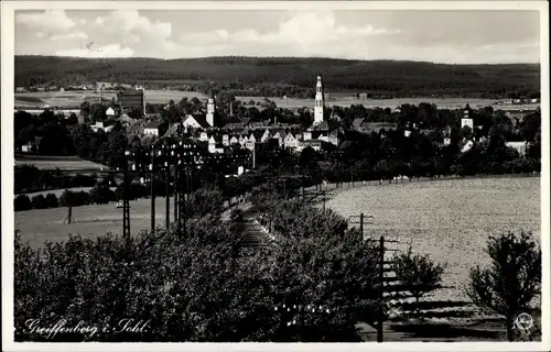 Ak Gryfów Śląski Greiffenberg Schlesien, Blick auf den Ort