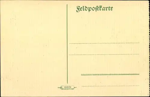 Künstler Ak Courcy Marne, Stadtansicht vom Laufgraben aus, I WK