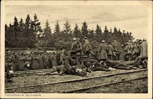 Ak Französische Kriegsgefangene, Soldaten, I WK