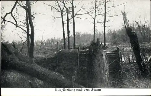 Ak Alte Stellung nach dem Sturm, Schlachtfeld, I WK