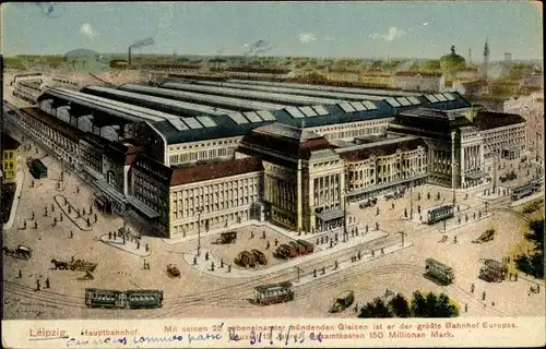 Ak Leipzig in Sachsen, Hauptbahnhof