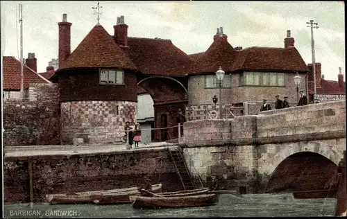 Ak Sandwich Kent England, Barbican, Brücke