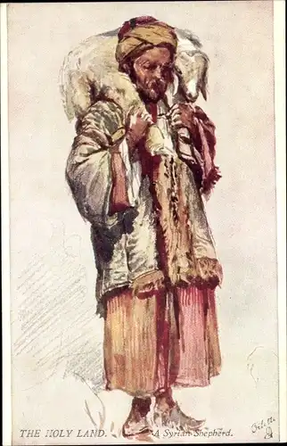 Künstler Ak The Holy Land, A Syrian Shepherd