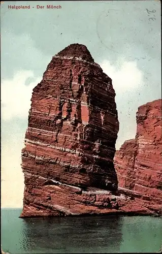 Ak Nordseeinsel Helgoland, Der Mönch