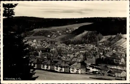 Ak Olbernhau im Erzgebirge, Panorama vom Ort