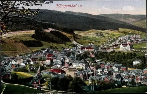 Ak Klingenthal im Vogtland Sachsen, Blick auf den Ort