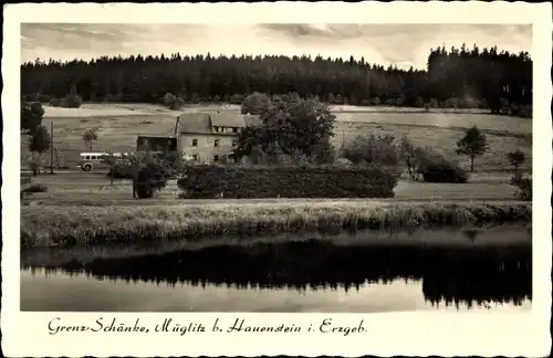 Ak Müglitz Altenberg im Erzgebirge, Grenz-Schänke