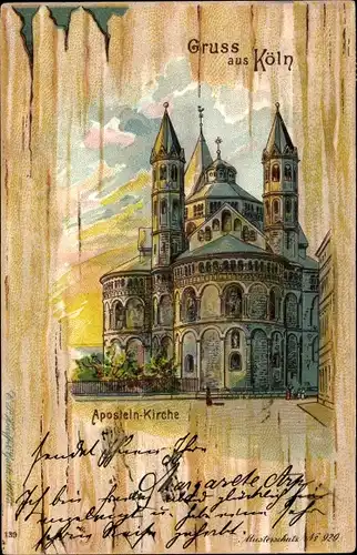 Passepartout Litho Köln am Rhein, Aposteln Kirche