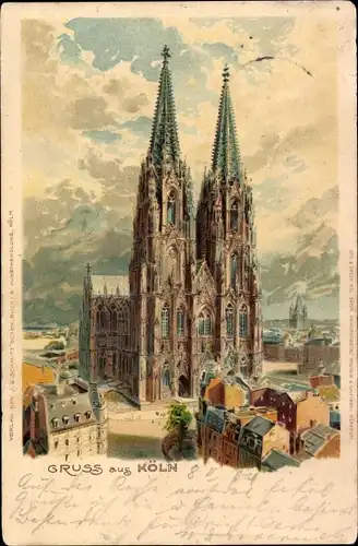 Litho Köln am Rhein, Dom