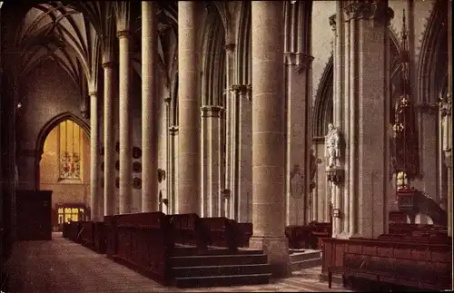 Ak Ulm an der Donau, Münster, südl. Seitenschiff gegen Osten