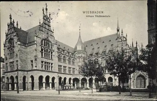 Ak Wiesbaden in Hessen, Höhere Töchterschule