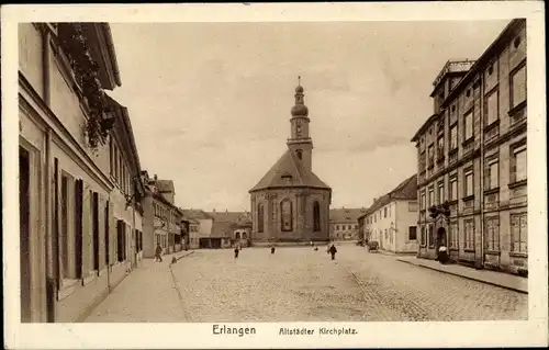 Ak Erlangen in Mittelfranken Bayern, Altstädter Kirchplatz