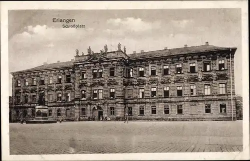 Ak Erlangen in Mittelfranken Bayern, Schloßplatz