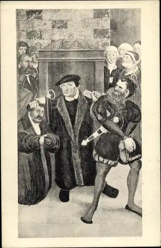 Künstler Ak Cranach, Lucas, Die Beichte, 1547, Altarbild der Stadtkirche Lutherstadt Wittenberg