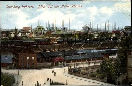 Ak Ruhrort Duisburg im Ruhrgebiet, Blick auf die Hütte Phönix