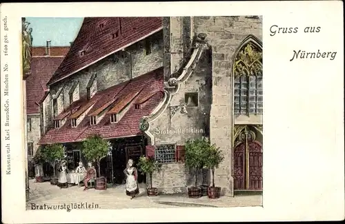 Ak Nürnberg in Mittelfranken, Bratwurstglöcklein