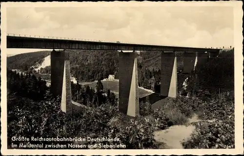 Ak Siebenlehn Großschirma Sachsen, Reichsautobahnbrücke