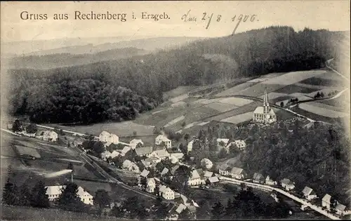 Ak Rechenberg Bienenmühle Erzgebirge, Ortsansicht