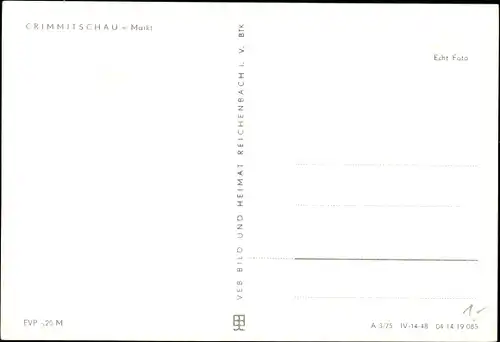 Ak Crimmitschau in Sachsen, Markt