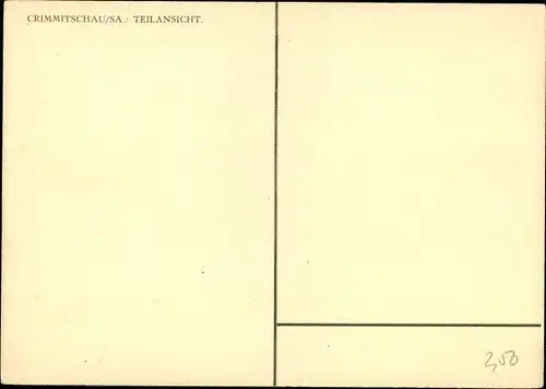 Ak Crimmitschau in Sachsen, Teilansicht