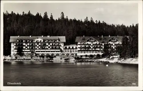 Ak Grainau in Oberbayern, Eibsee, Eibseehotels