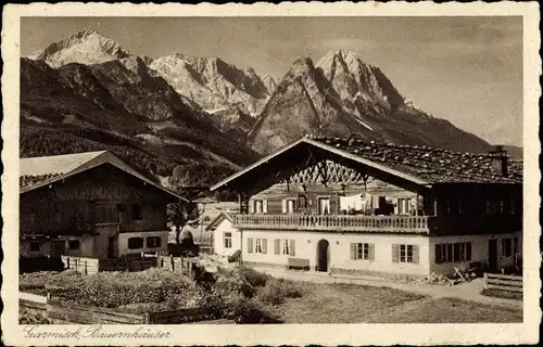 Ak Garmisch Partenkirchen in Oberbayern, Bauernhäuser