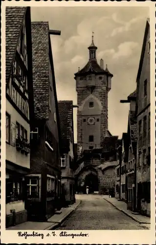 Ak Rothenburg ob der Tauber Mittelfranken, Blick zum Klingentor