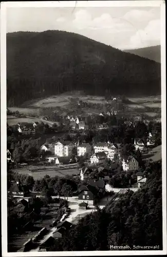 Ak Bad Herrenalb Schwarzwald, Panoramablick auf den Ort mit Umgebung