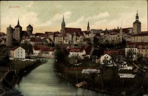 Ak Bautzen in der Lausitz Sachsen, Blick auf die Stadt