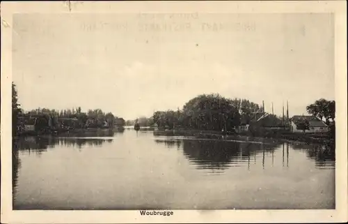 Ak Woubrugge Jacobswoude Südholland, Häuser am Wasser