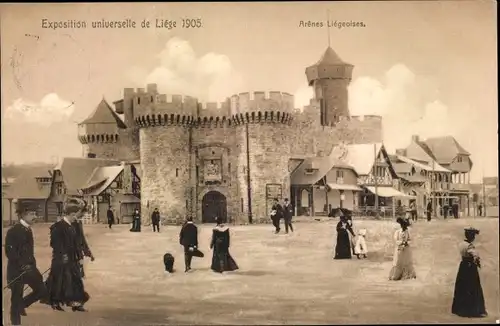 Ak Liège Lüttich Wallonien, Exposition Universelle 1905, Arénes Liégeoises