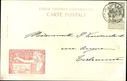Ak Liège Lüttich Wallonien, Exposition Universelle 1905, Serbie Art ancien