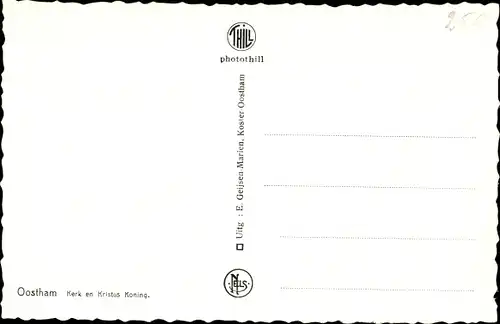 Ak Oostham Ham Flandern Limburg, Kerk en Kristus Koning