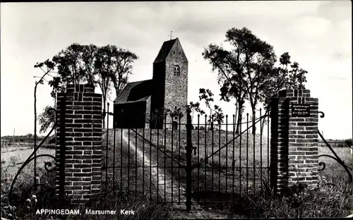 Ak Appingedam Groningen Niederlande, Marsumer Kerk