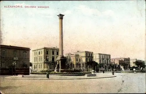 Ak Alexandria Ägypten, Colonne Menasze