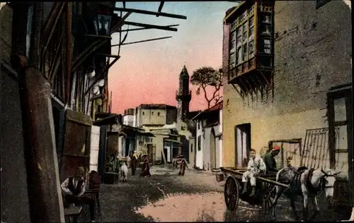 Ak Cairo Kairo Ägypten, Rue au vieux Caire